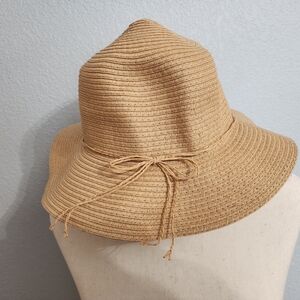 Style & Co. Braided Trim Packable Straw Sun Hat - Beige
